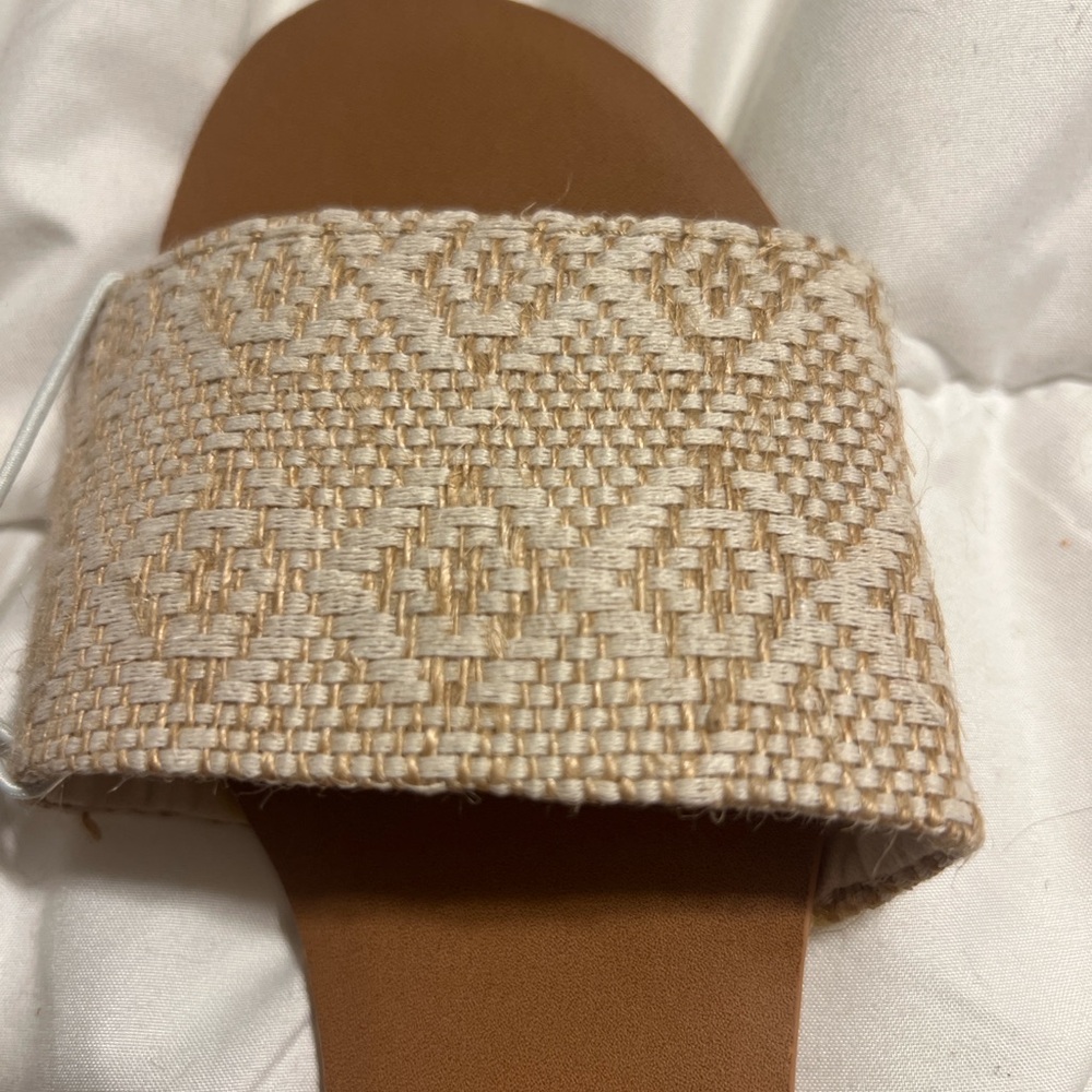 O'Neill Natalie Women's Cream and Brown Slide Sandals - Picture 3 of 5